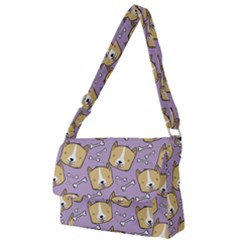 Corgi Pattern Full Print Messenger Bag (l) by Cowasu