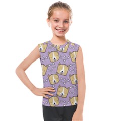 Corgi Pattern Kids  Mesh Tank Top by Cowasu