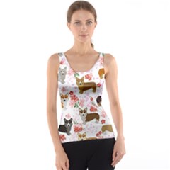 Corgis Corgi Pattern Women s Basic Tank Top by Cowasu