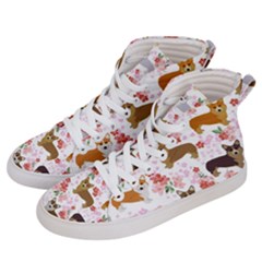 Corgis Corgi Pattern Women s Hi-top Skate Sneakers by Cowasu