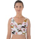 Corgis Corgi Pattern Velvet Crop Top View1