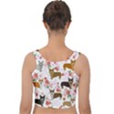 Corgis Corgi Pattern Velvet Crop Top View2