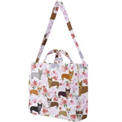 Corgis Corgi Pattern Square Shoulder Tote Bag by Cowasu