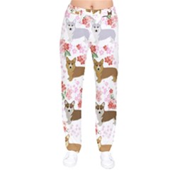 Corgis Corgi Pattern Women Velvet Drawstring Pants