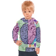 Brain-heart-balance-emotion Kids  Hooded Pullover by Cowasu