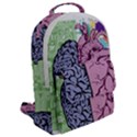 Brain-heart-balance-emotion Flap Pocket Backpack (Large) View2