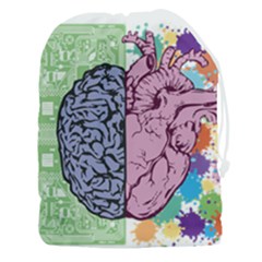 Brain-heart-balance-emotion Drawstring Pouch (3xl) by Cowasu