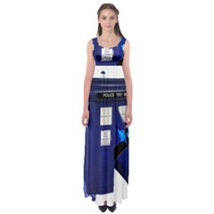 Tardis-doctor-who Empire Waist Maxi Dress by Cowasu