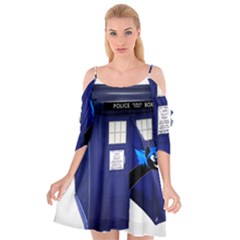 Tardis-doctor-who Cutout Spaghetti Strap Chiffon Dress by Cowasu