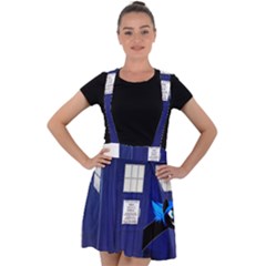 Tardis-doctor-who Velvet Suspender Skater Skirt by Cowasu