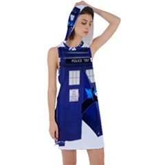 Tardis-doctor-who Racer Back Hoodie Dress by Cowasu