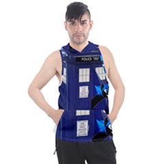 Tardis-doctor-who Men s Sleeveless Hoodie by Cowasu