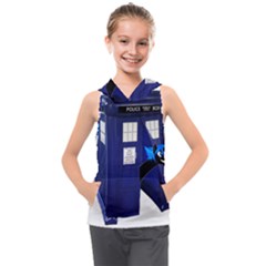 Tardis-doctor-who Kids  Sleeveless Hoodie by Cowasu