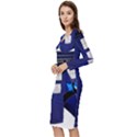 Tardis-doctor-who Long Sleeve V-Neck Bodycon Dress  View2