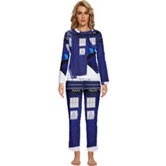 Tardis-doctor-who Womens  Long Sleeve Lightweight Pajamas Set by Cowasu