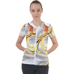 Phoenix Short Sleeve Zip Up Jacket by Cowasu