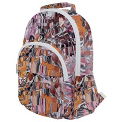 Pour Blend Smudged  Rounded Multi Pocket Backpack by kaleidomarblingart