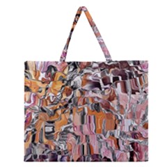 Pour Blend Smudged  Zipper Large Tote Bag by kaleidomarblingart