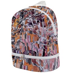 Pour Blend Smudged  Zip Bottom Backpack by kaleidomarblingart