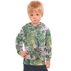 Peafowl Peacock Feather-beautiful Kids  Hooded Pullover by Cowasu