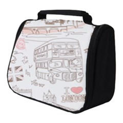 London-paris-drawing-vector-london-comics Full Print Travel Pouch (small) by Cowasu