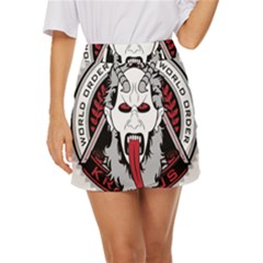 Krampus Mini Front Wrap Skirt by Cowasu