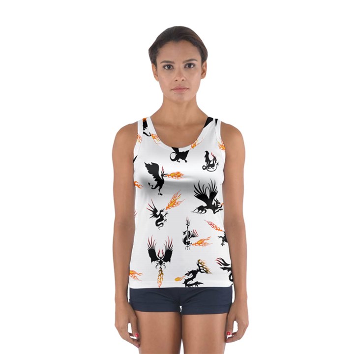 Dragon-phoenix-fire-bird-ancient Sport Tank Top 