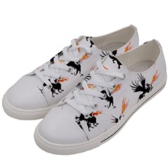 Dragon-phoenix-fire-bird-ancient Women s Low Top Canvas Sneakers by Cowasu