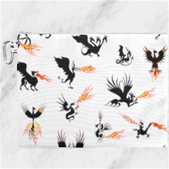 Dragon-phoenix-fire-bird-ancient Canvas Cosmetic Bag (xxxl) by Cowasu