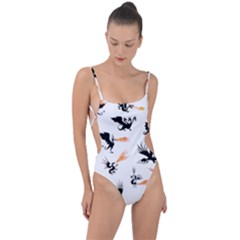 Dragon-phoenix-fire-bird-ancient Tie Strap One Piece Swimsuit by Cowasu