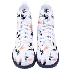 Dragon-phoenix-fire-bird-ancient Men s High-top Canvas Sneakers