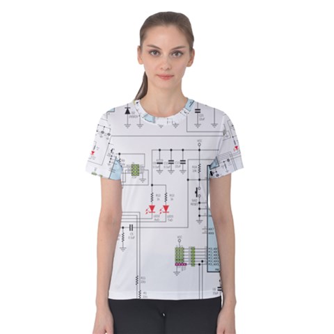 Circuits-electronics-atmel Women s Cotton T-shirt by Cowasu