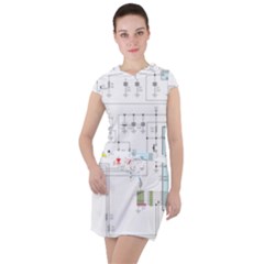 Circuits-electronics-atmel Drawstring Hooded Dress by Cowasu