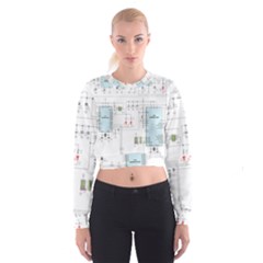 Circuits-electronics-atmel Cropped Sweatshirt by Cowasu