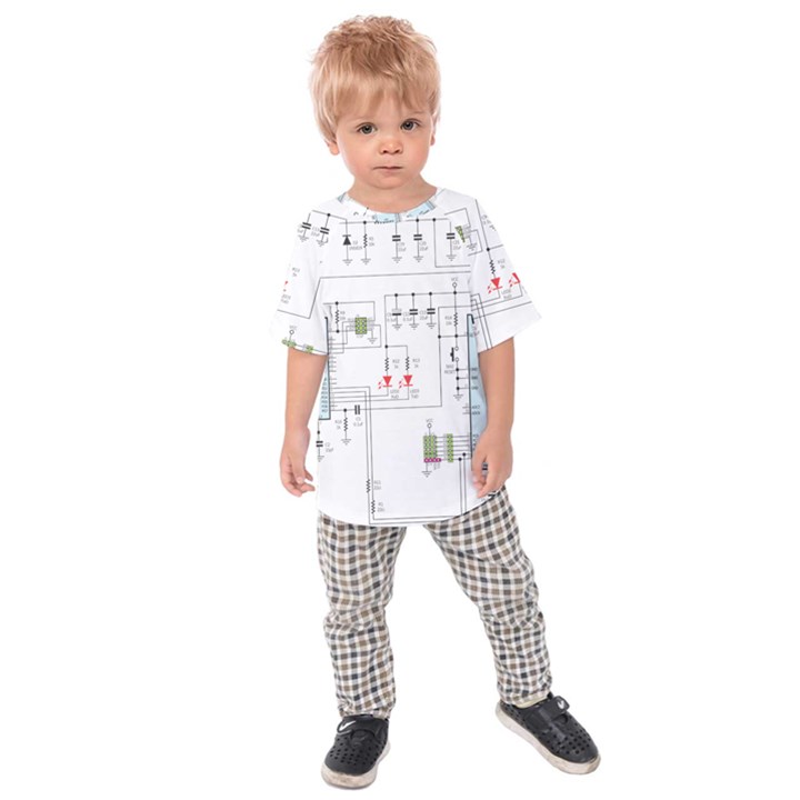 Circuits-electronics-atmel Kids  Raglan T-Shirt