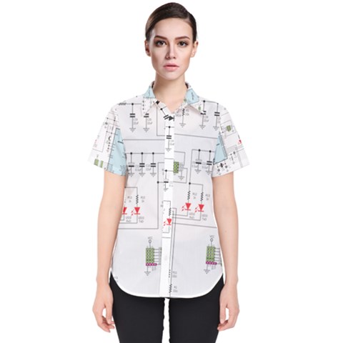 Circuits-electronics-atmel Women s Short Sleeve Shirt by Cowasu