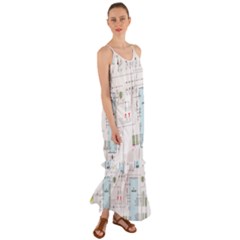 Circuits-electronics-atmel Cami Maxi Ruffle Chiffon Dress by Cowasu