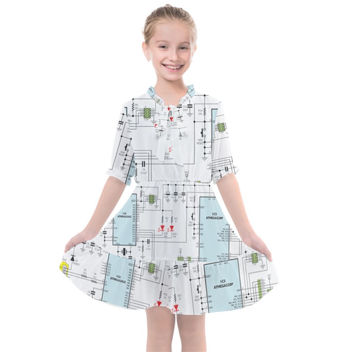 Circuits-electronics-atmel Kids  All Frills Chiffon Dress