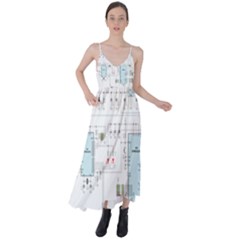 Circuits-electronics-atmel Tie Back Maxi Dress by Cowasu