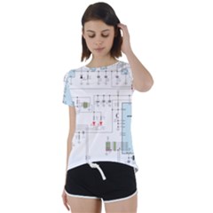 Circuits-electronics-atmel Short Sleeve Open Back T-shirt by Cowasu