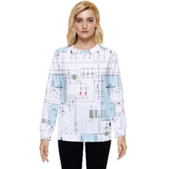 Circuits-electronics-atmel Hidden Pocket Sweatshirt by Cowasu