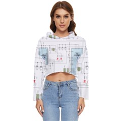 Circuits-electronics-atmel Women s Lightweight Cropped Hoodie by Cowasu