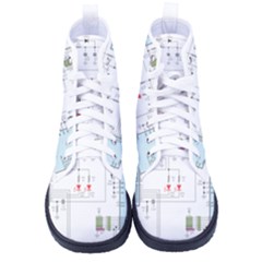 Circuits-electronics-atmel Men s High-top Canvas Sneakers