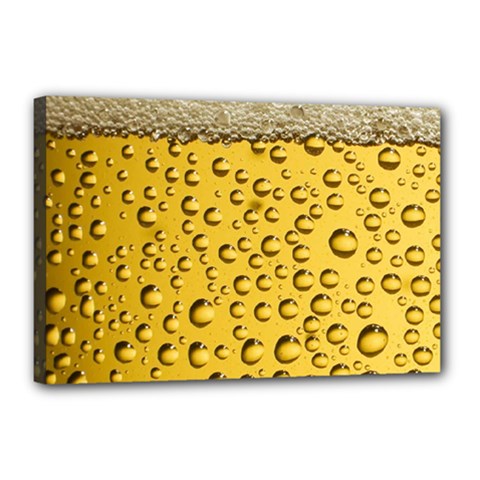 Beer Bubbles Canvas 18  X 12  (stretched) by Cowasu