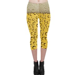 Beer Bubbles Capri Leggings  by Cowasu