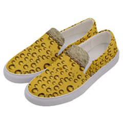 Beer Bubbles Men s Canvas Slip Ons by Cowasu