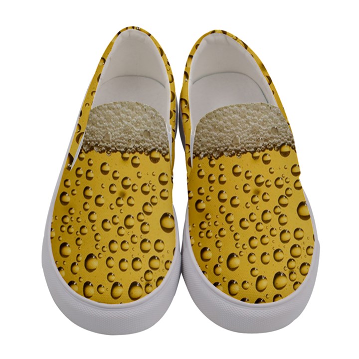 Beer Bubbles Women s Canvas Slip Ons