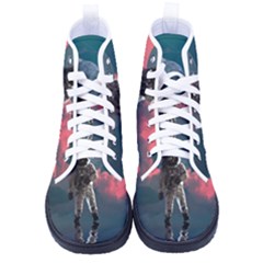 Astronaut-moon-space-nasa-planet Kid s High-top Canvas Sneakers by Cowasu