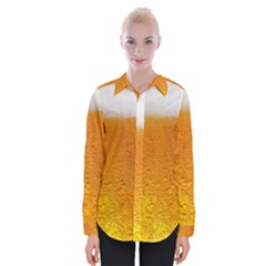 Beer Bubbles Pattern Womens Long Sleeve Shirt