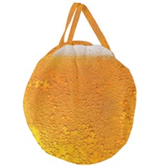 Beer Bubbles Pattern Giant Round Zipper Tote by Cowasu